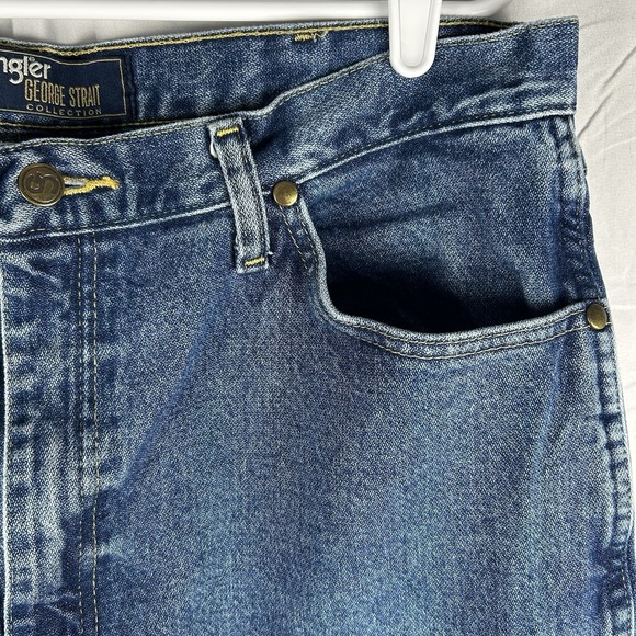 Wrangler George Strait Cowboy Cut Jeans Men's 36x36 Blue Western Straight Leg - Picture 4 of 11